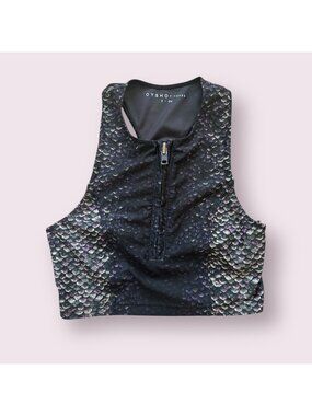 OYSHO Womens Active Bra Zip Crop Top Size Small